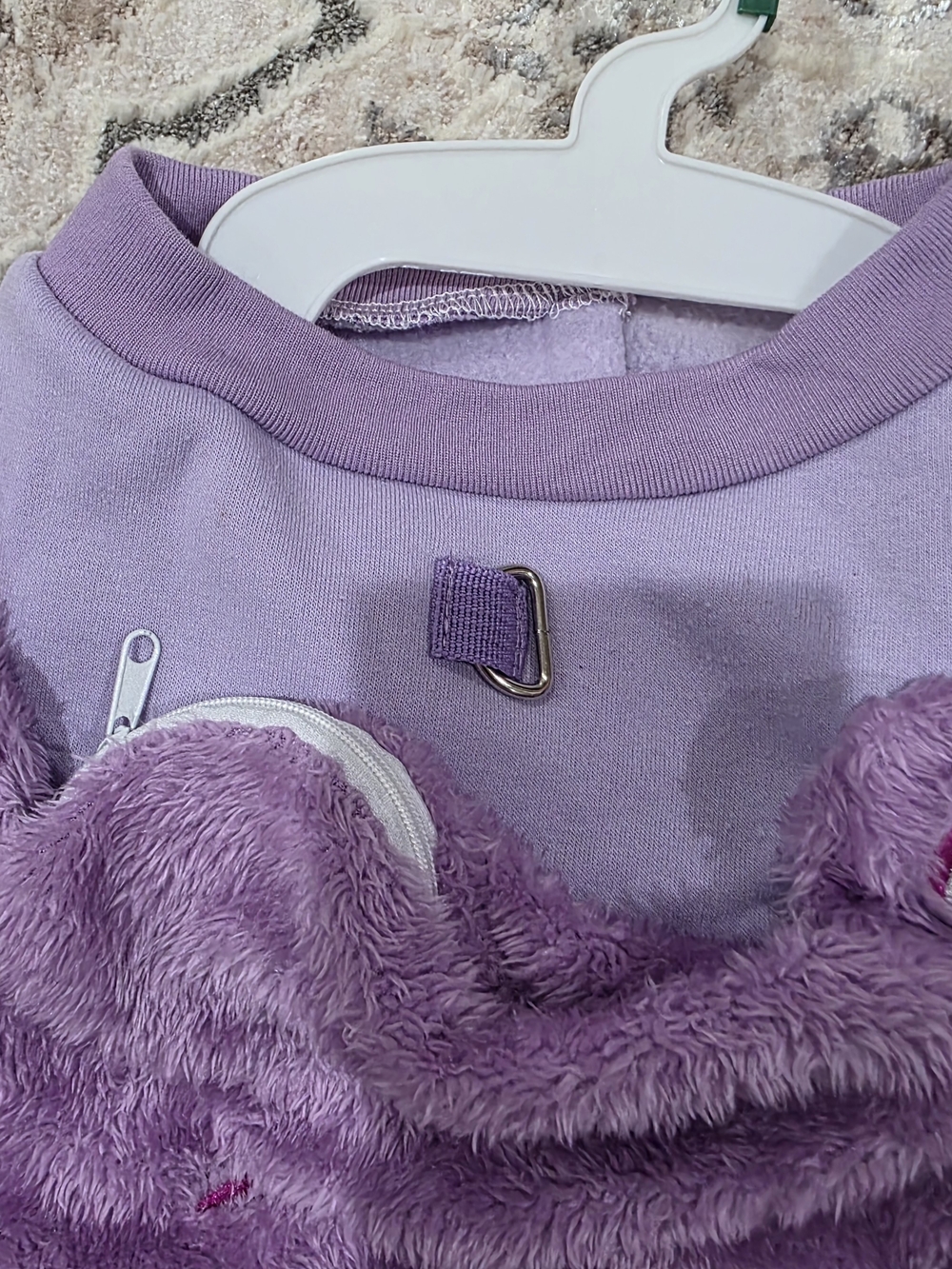 Pet..Dog Lavender Plush with Zipper Pocket